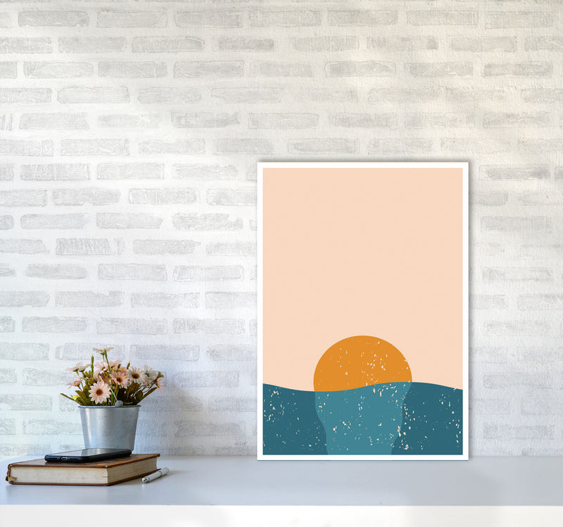 Melty Sunset Art Print by Jason Stanley A2 Black Frame