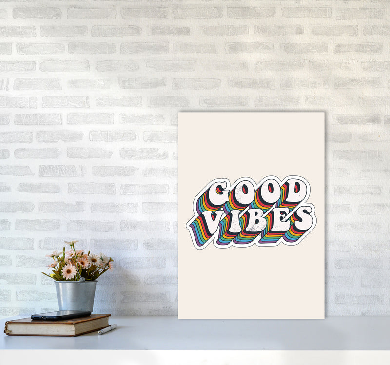Good Vibes!! Art Print by Jason Stanley A2 Black Frame