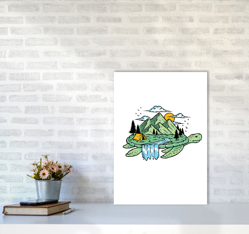 Turtle Power Art Print by Jason Stanley A2 Black Frame