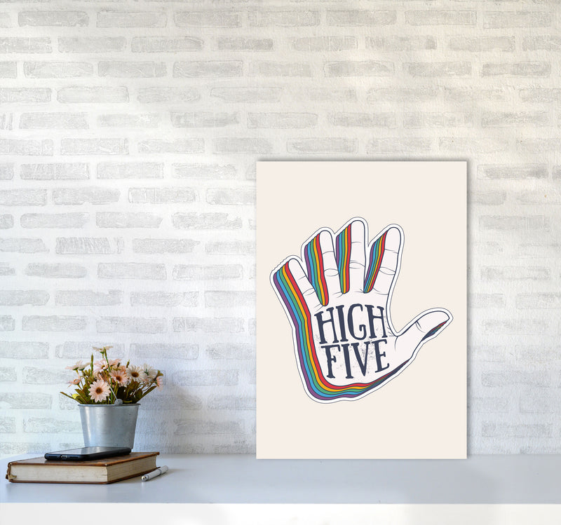 High Five!! Art Print by Jason Stanley A2 Black Frame