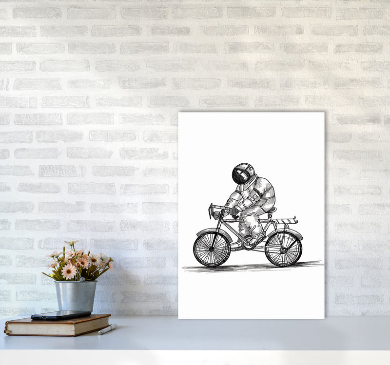 Astrobiker Art Print by Jason Stanley A2 Black Frame