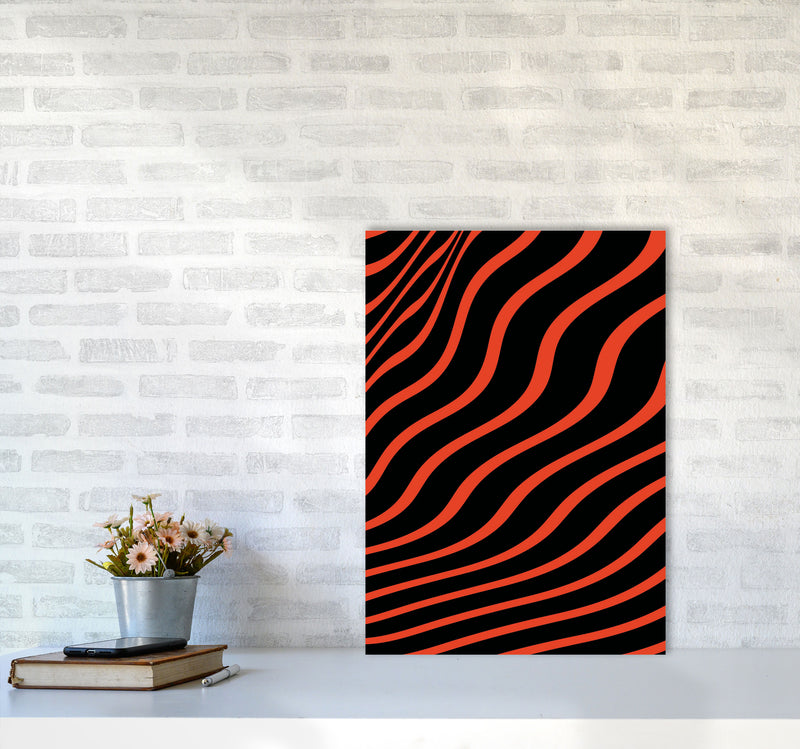 Red Vibes Art Print by Jason Stanley A2 Black Frame