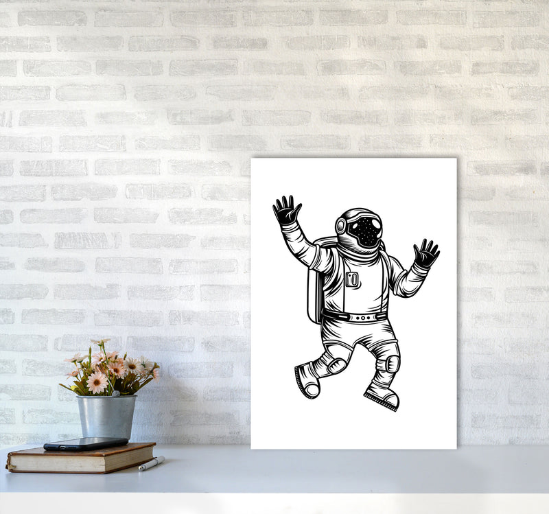 Space Man Art Print by Jason Stanley A2 Black Frame