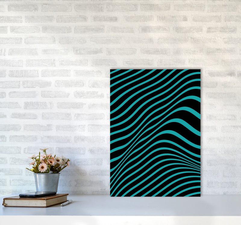 Blue Vibes Art Print by Jason Stanley A2 Black Frame