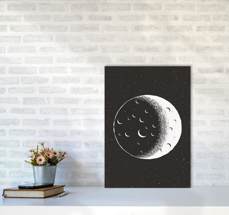 Moon Vibes Art Print by Jason Stanley A2 Black Frame