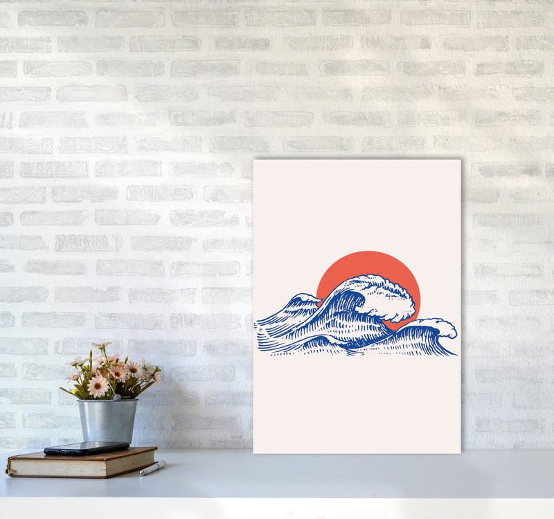 Chill Waves Art Print by Jason Stanley A2 Black Frame