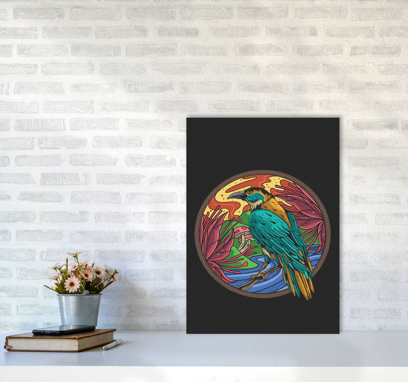 The Wise Crow Art Print by Jason Stanley A2 Black Frame