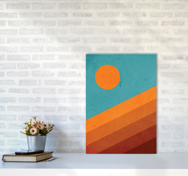 Abstract Mountain Sunrise I Art Print by Jason Stanley A2 Black Frame