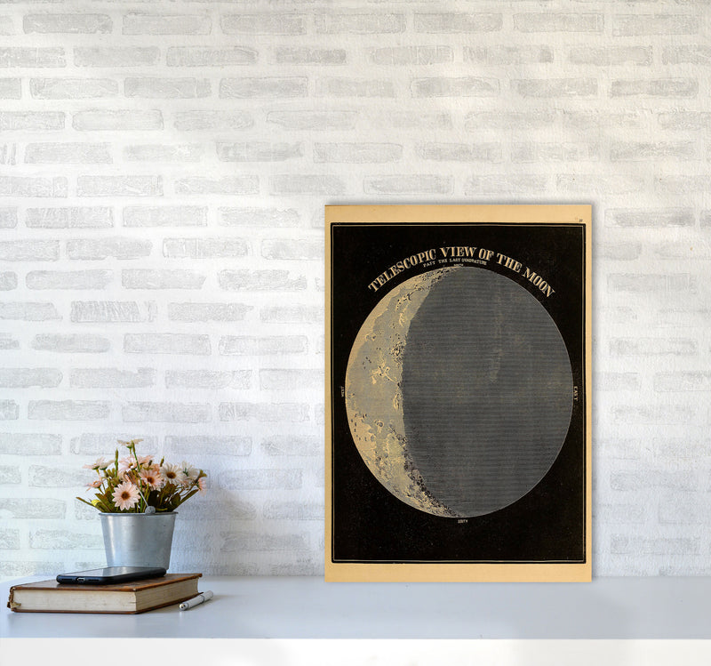 Telescopic View Of The Moon Art Print by Jason Stanley A2 Black Frame