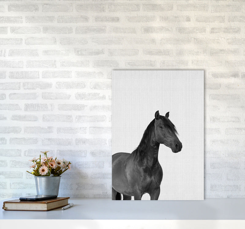 The Dark Horse Rides At Night Art Print by Jason Stanley A2 Black Frame