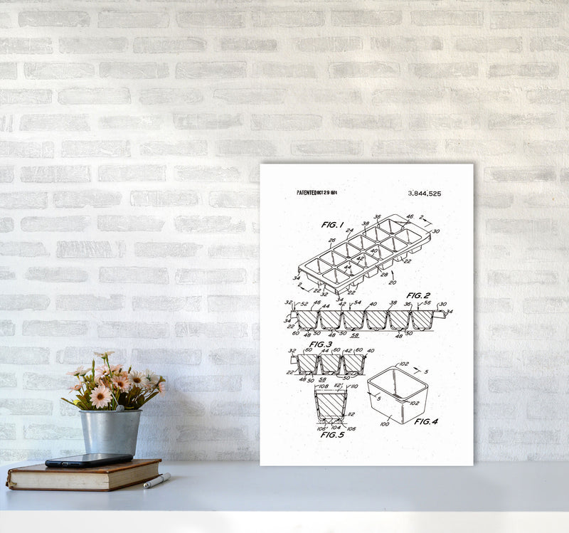 Ice Cube Tray Patent Art Print by Jason Stanley A2 Black Frame