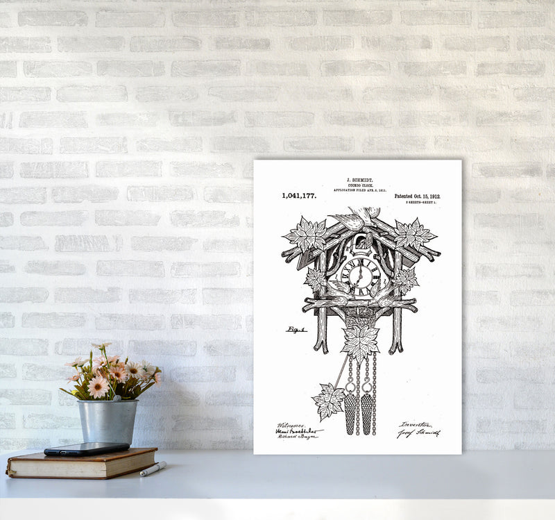 Cuckoo Clock Patent Art Print by Jason Stanley A2 Black Frame