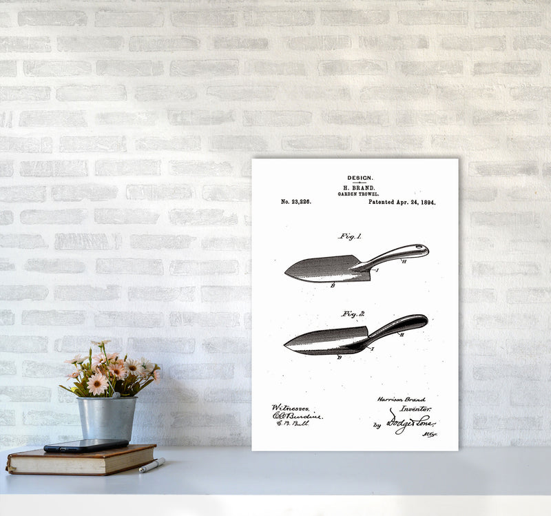 Garden Shovel Patent Art Print by Jason Stanley A2 Black Frame