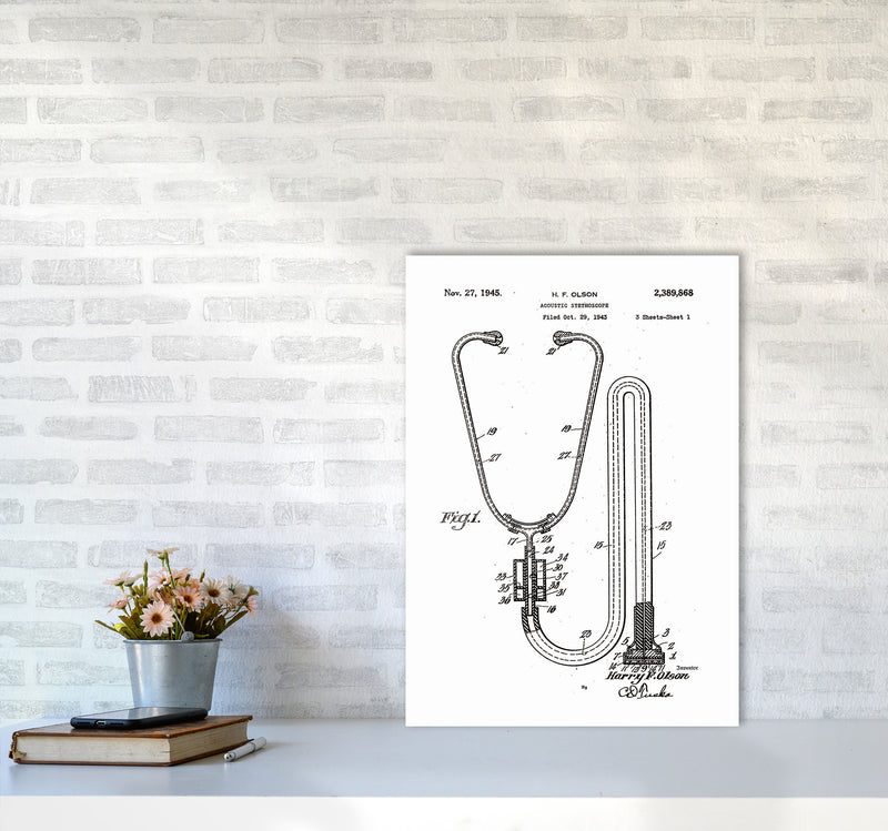 Stethoscope Patent Art Print by Jason Stanley A2 Black Frame