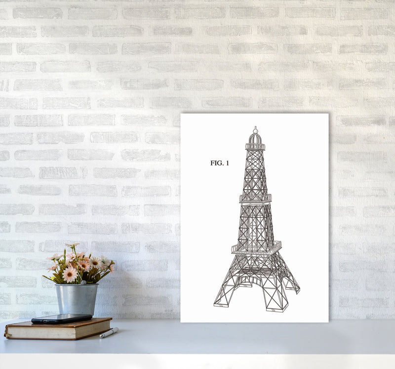 Eiffel Tower Patent Art Print by Jason Stanley A2 Black Frame
