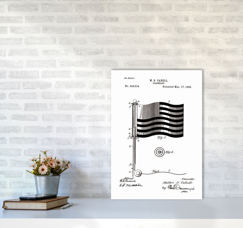 Flagstaff Patent Art Print by Jason Stanley A2 Black Frame