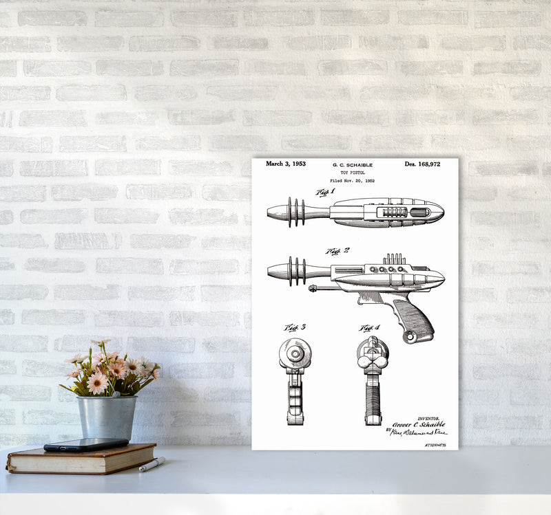 Ray Gun Patent Art Print by Jason Stanley A2 Black Frame