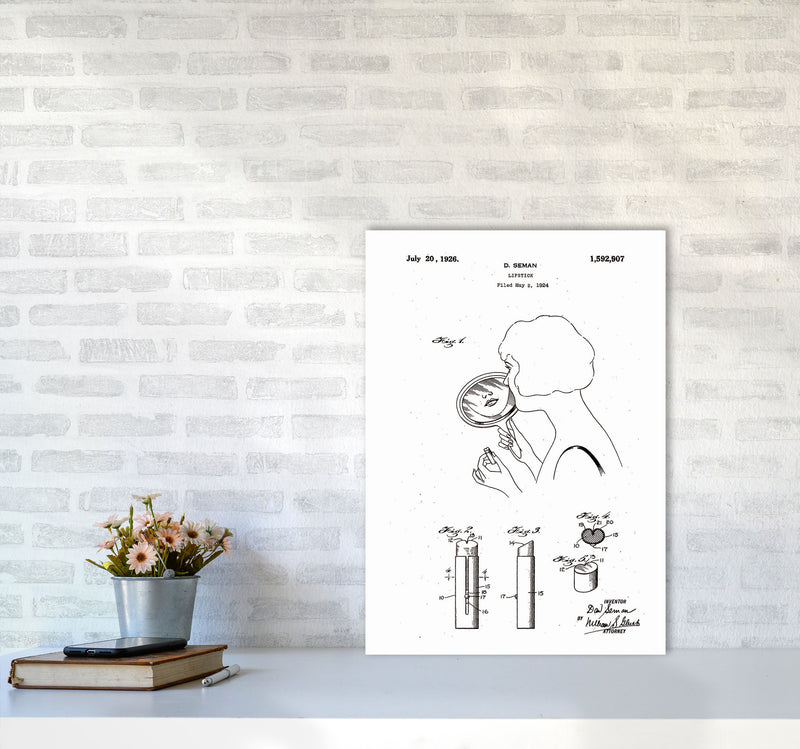 Lipstick Patent Art Print by Jason Stanley A2 Black Frame