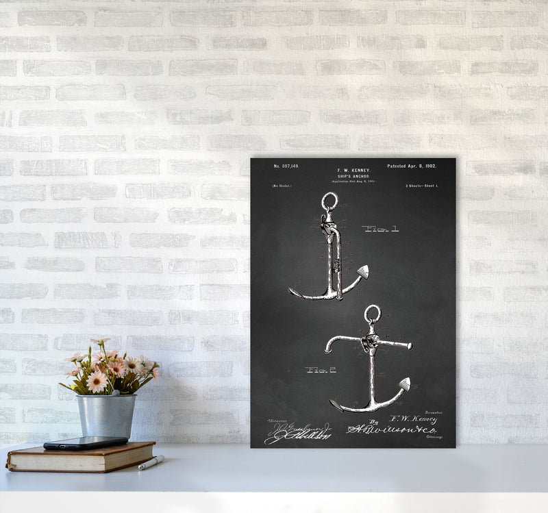 Anchor Patent 1 Art Print by Jason Stanley A2 Black Frame