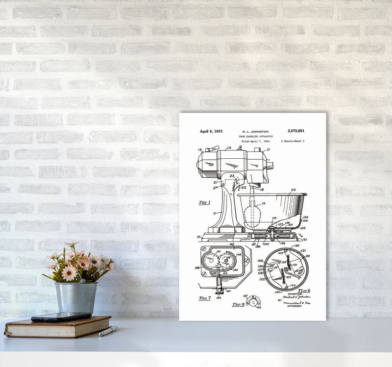 Mixer Patent Art Print by Jason Stanley A2 Black Frame