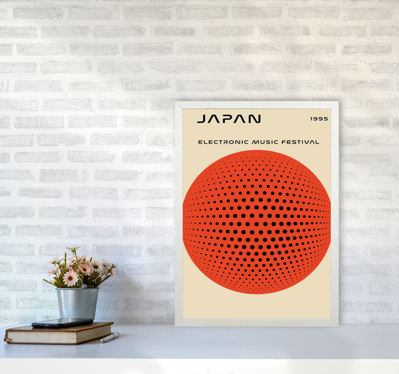 Japan Electronic Music Festival Art Print by Jason Stanley A2 Oak Frame