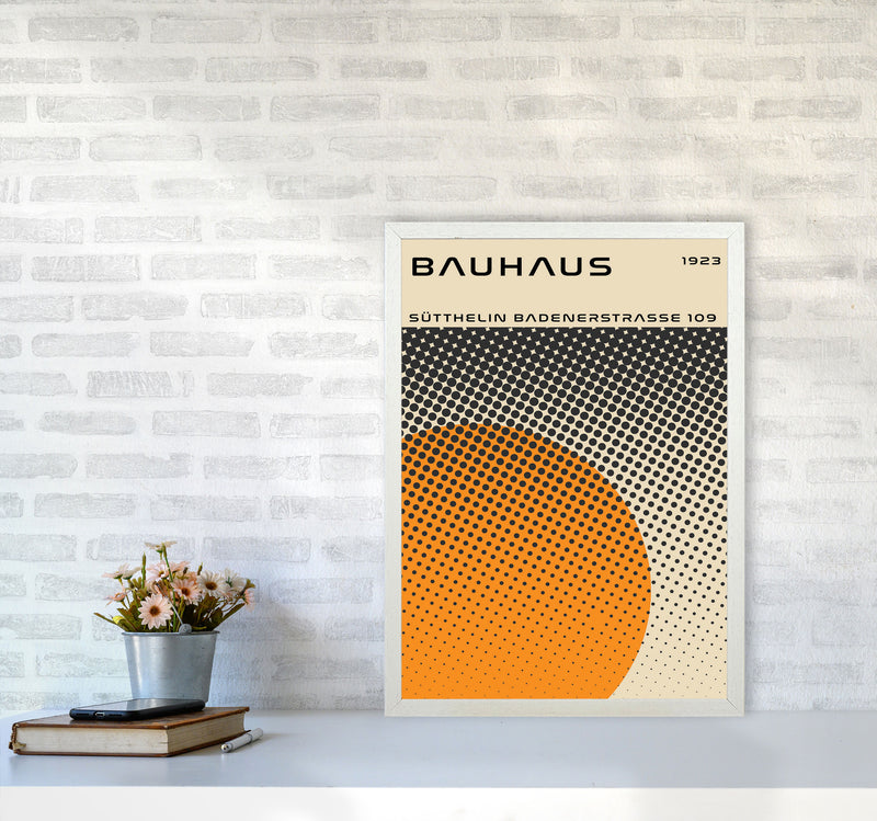 Bauhaus Geometric Yellow Vibe II Art Print by Jason Stanley A2 Oak Frame