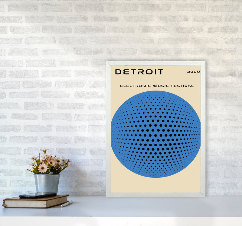 Detroit Electronic Music Festival Art Print by Jason Stanley A2 Oak Frame