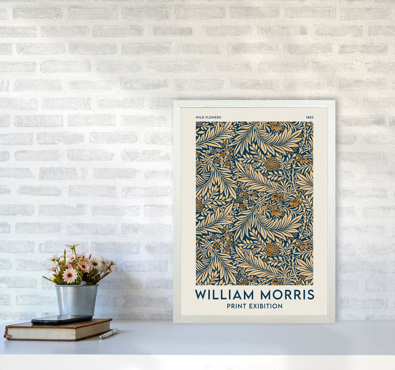 William Morris- Wild Flowers Art Print by Jason Stanley A2 Oak Frame