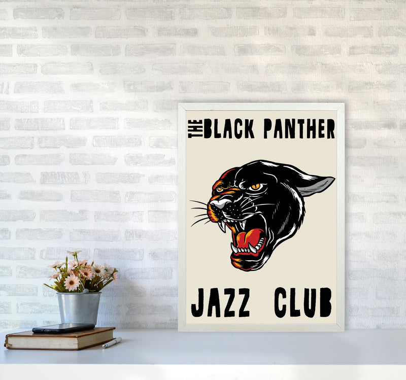 Black Panther Jazz Club II Art Print by Jason Stanley A2 Oak Frame