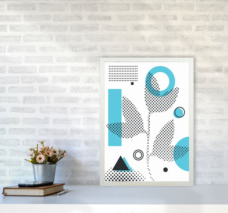 Abstract Halftone Shapes 3 Art Print by Jason Stanley A2 Oak Frame
