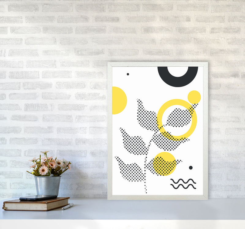 Abstract Halftone Shapes 4 Art Print by Jason Stanley A2 Oak Frame