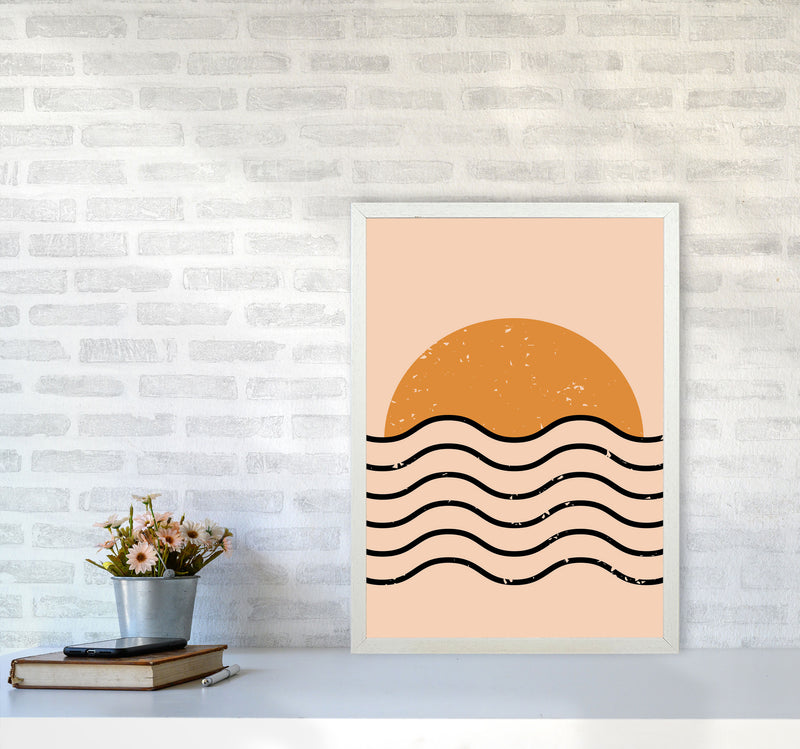 Everything Moves In Waves Art Print by Jason Stanley A2 Oak Frame