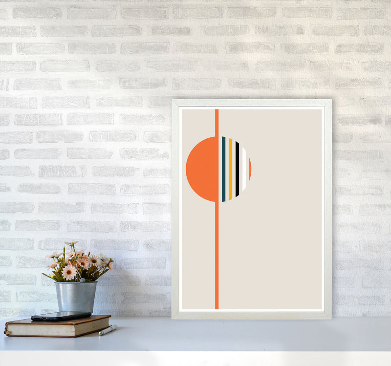 Retro Geometric Circle 4 Art Print by Jason Stanley A2 Oak Frame