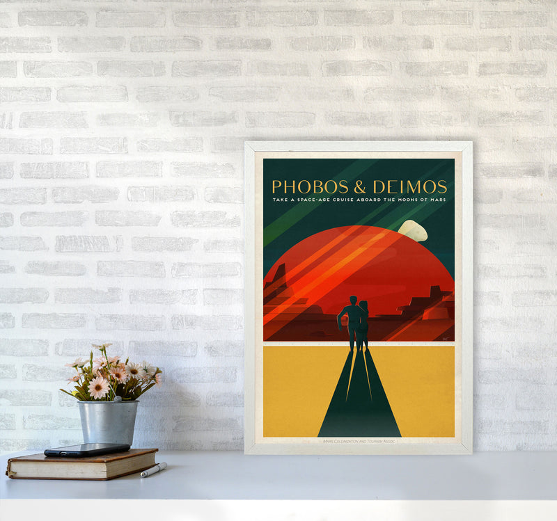 Spacex - Phobos & Deimos Art Print by Jason Stanley A2 Oak Frame