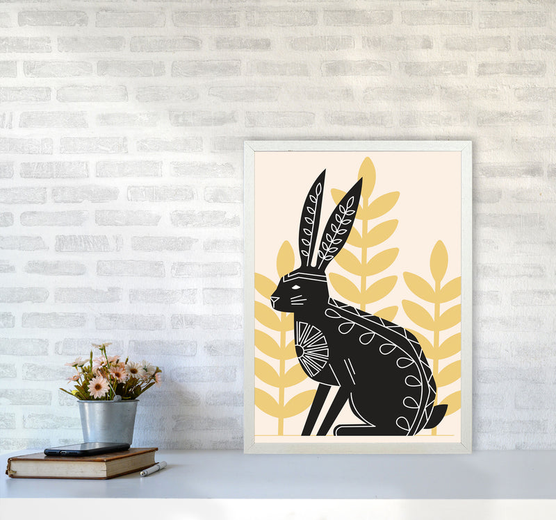 Bunny's Natural Habitat Art Print by Jason Stanley A2 Oak Frame