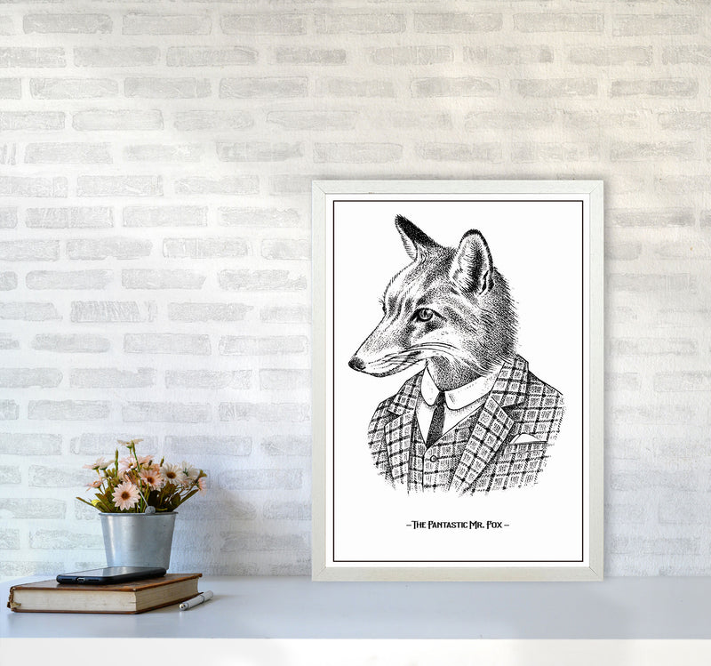 The Fantastic Mr. Fox Art Print by Jason Stanley A2 Oak Frame