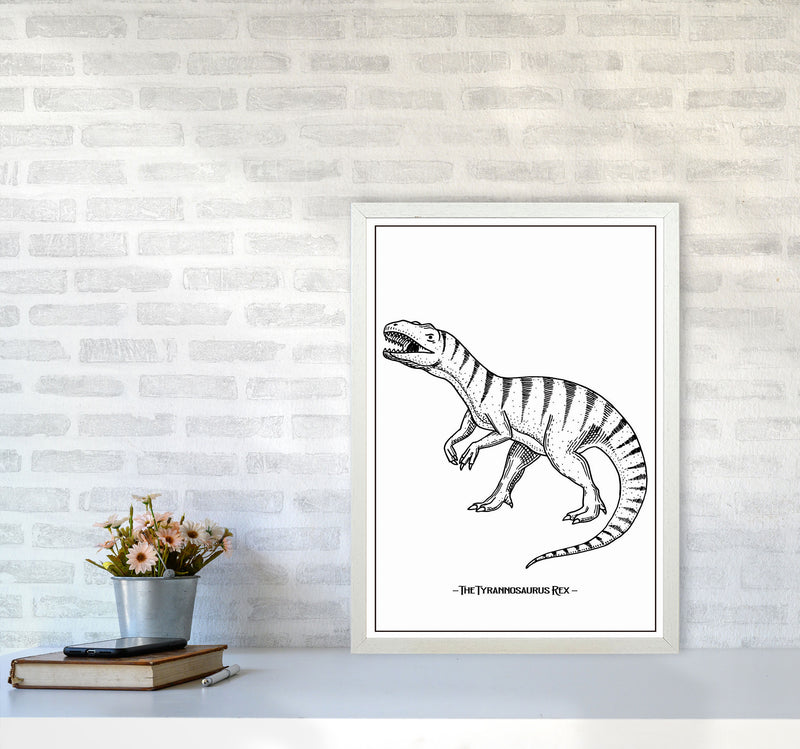 The Tyrannosaurus Rex Art Print by Jason Stanley A2 Oak Frame