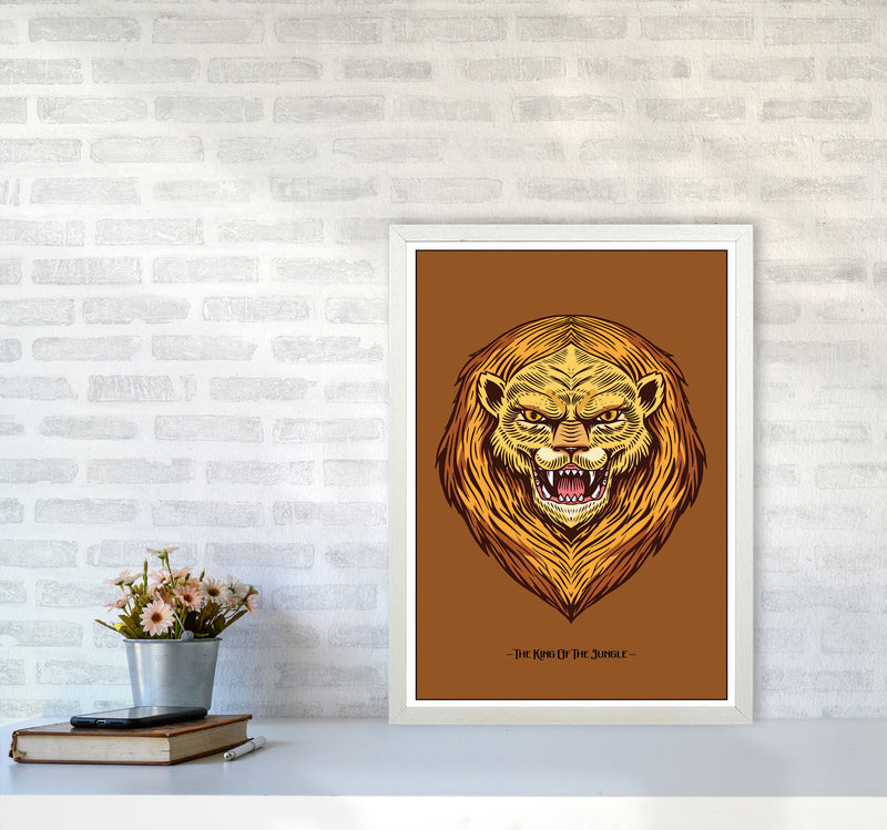 The King Of The Jungle Art Print by Jason Stanley A2 Oak Frame