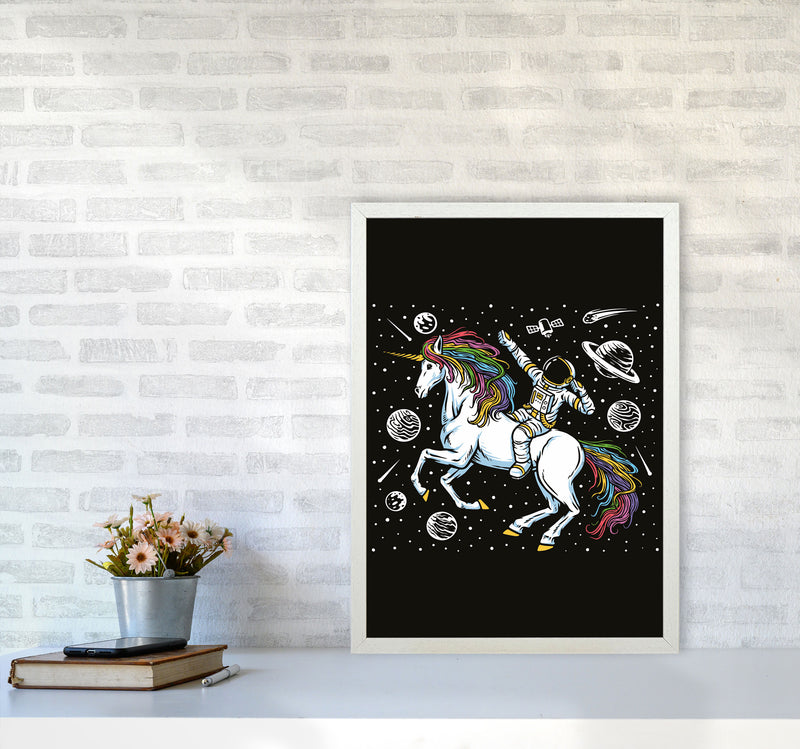 The Galictic Unicorn Art Print by Jason Stanley A2 Oak Frame