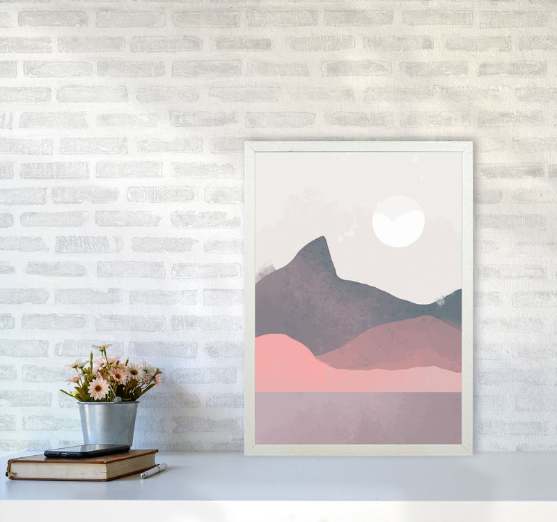 Minimal Landscape Art Print by Jason Stanley A2 Oak Frame