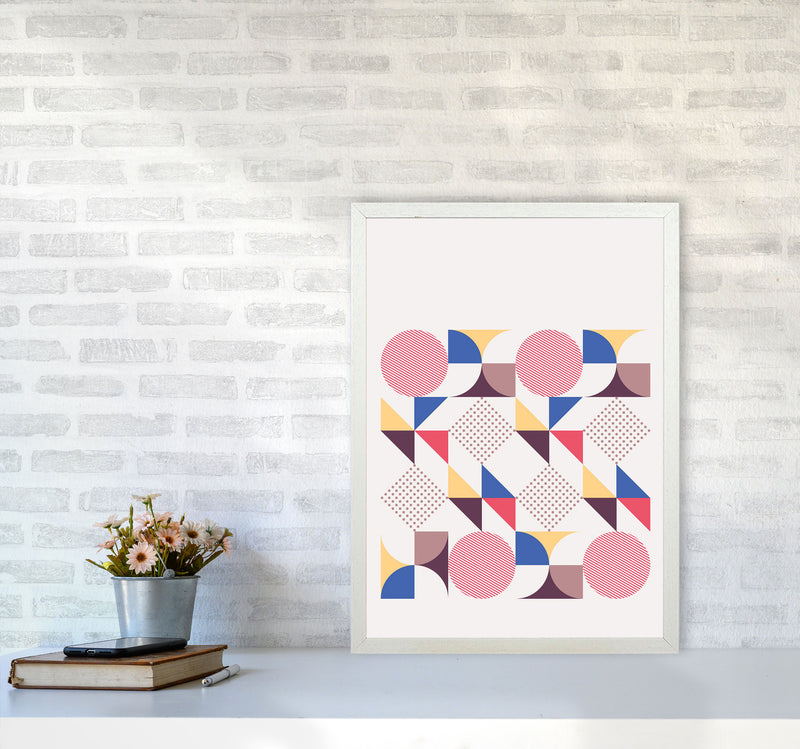 Retro Geometric 1 Art Print by Jason Stanley A2 Oak Frame