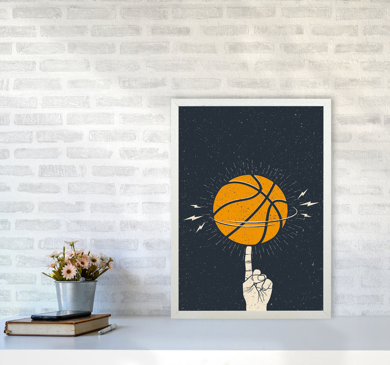 Basketball Is Fun Art Print by Jason Stanley A2 Oak Frame