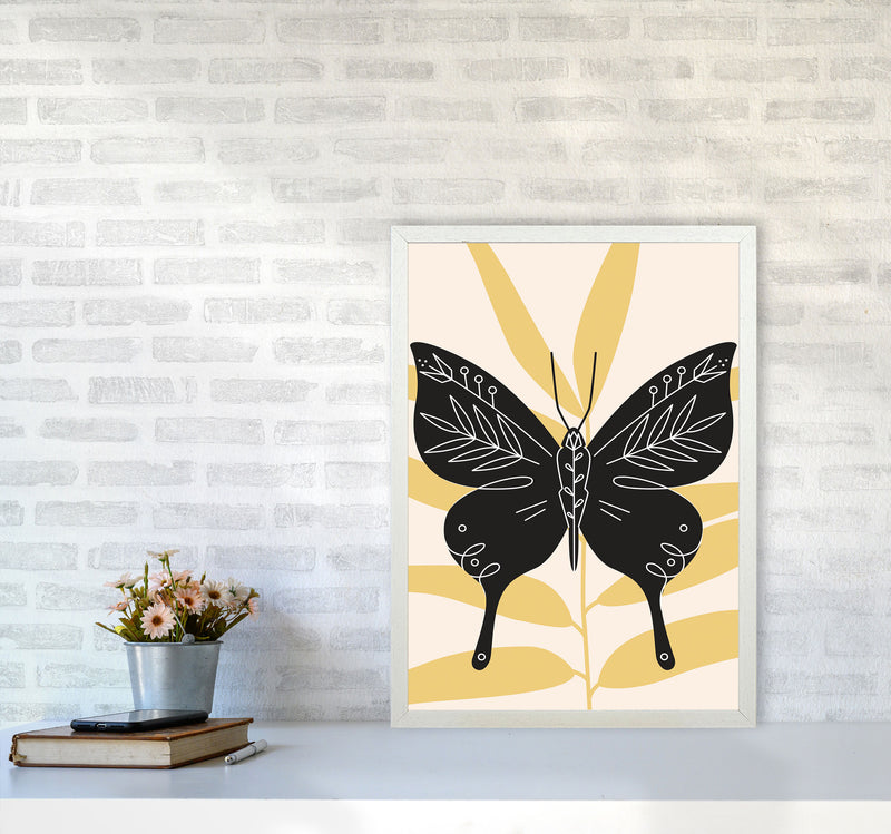 Abstract Butterfly Art Print by Jason Stanley A2 Oak Frame