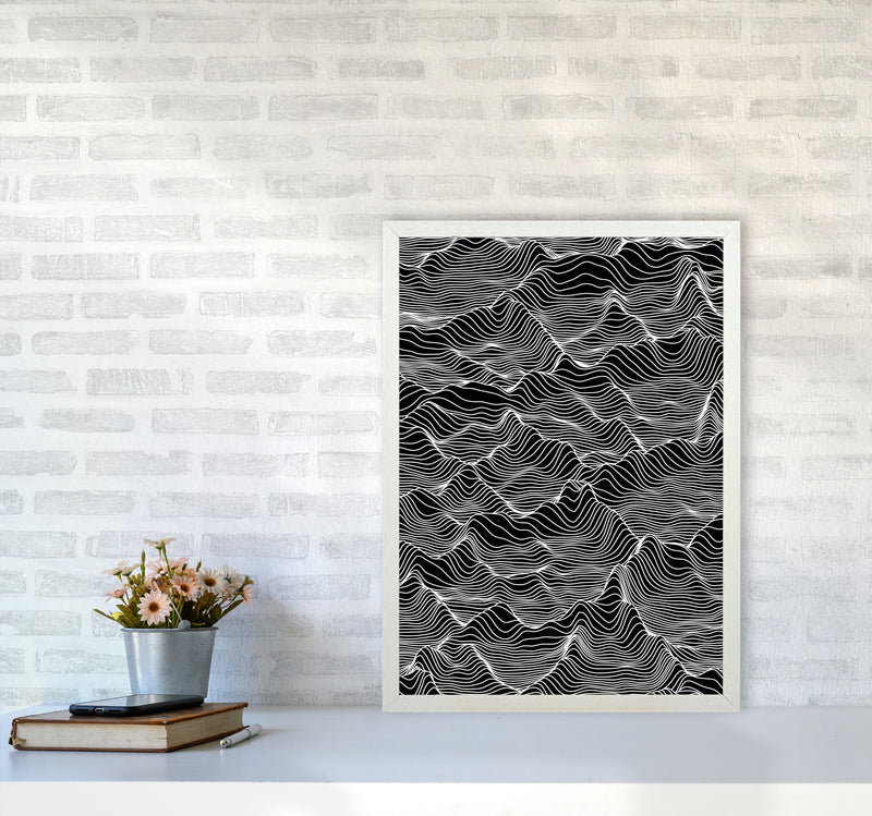 Abstract Mountains Art Print by Jason Stanley A2 Oak Frame