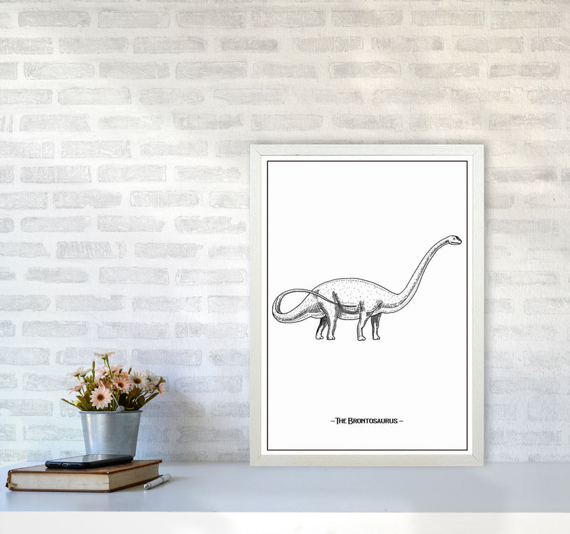 The Brontosaurus Art Print by Jason Stanley A2 Oak Frame