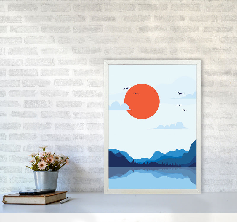 Japanese Sunset Art Print by Jason Stanley A2 Oak Frame