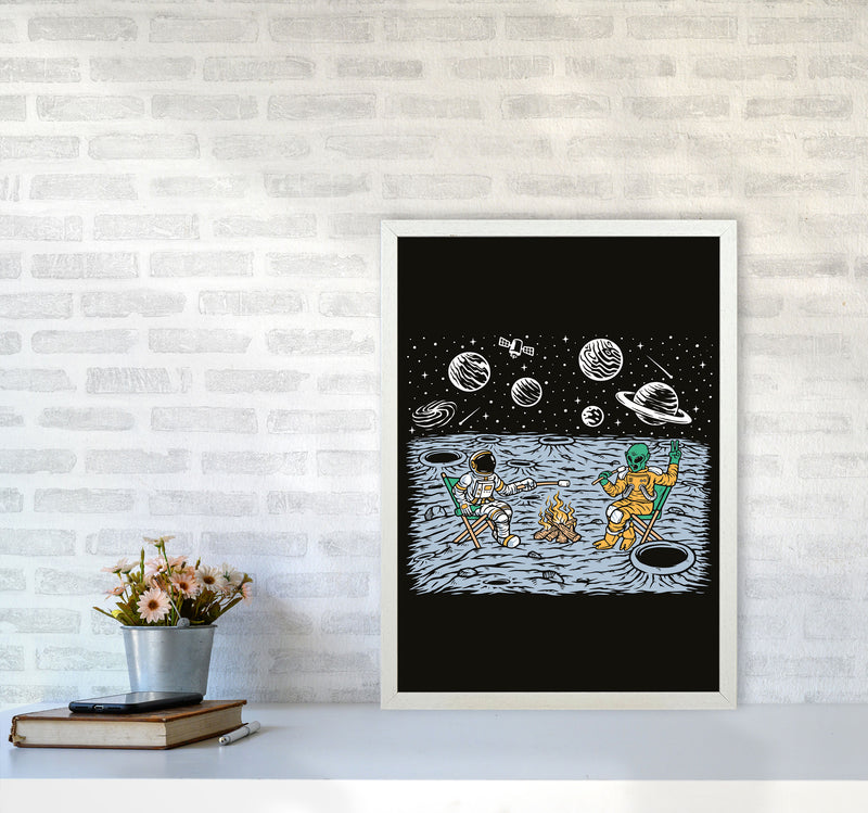 Space Camp Vibes Art Print by Jason Stanley A2 Oak Frame