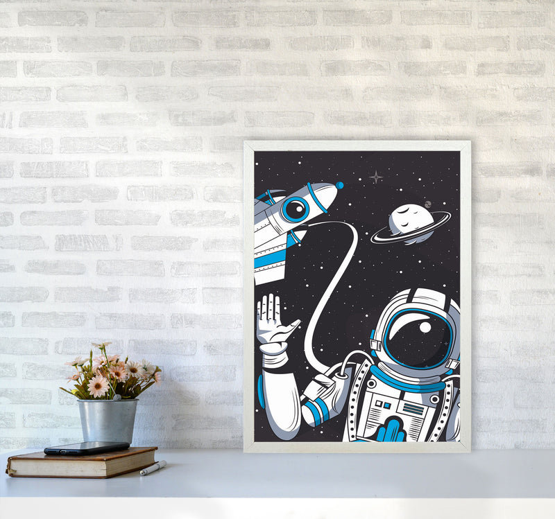 Hello From Space Art Print by Jason Stanley A2 Oak Frame