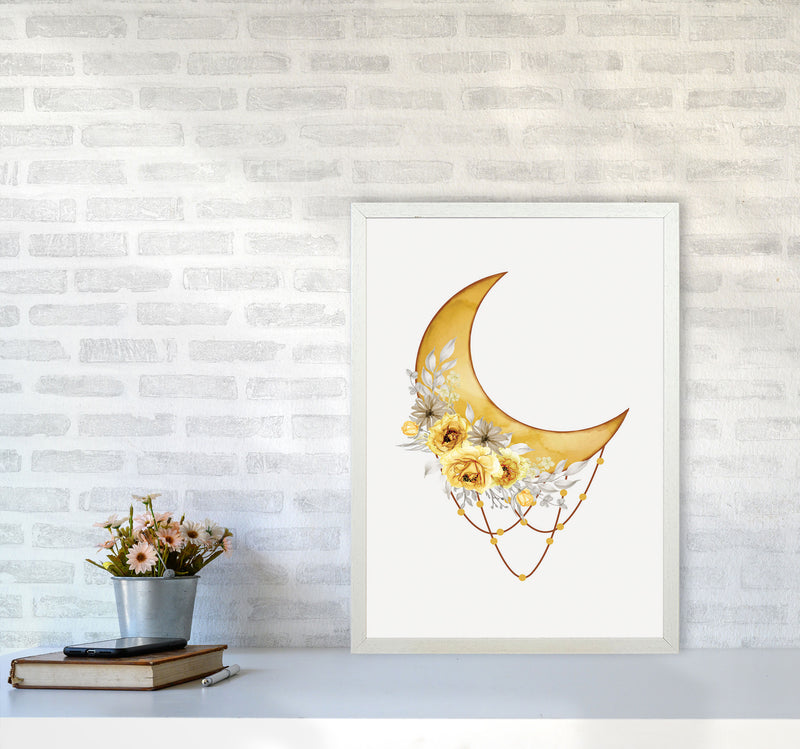 Watercolor Moon Art Print by Jason Stanley A2 Oak Frame