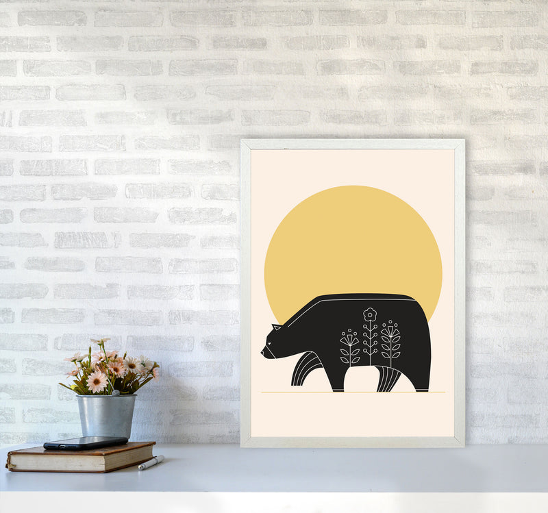 Sunny Day Bear Art Print by Jason Stanley A2 Oak Frame